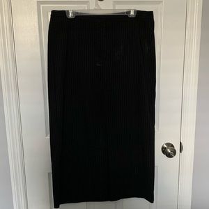 Lane Bryant Venezia Black Pin-Stripped Skirt